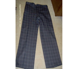 Navy Plaid Pants-MN PT 4250-Waist 34"