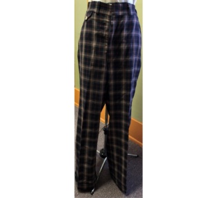 Blue Plaid Dress Pants-MN PT 4575-Waist 40"