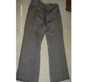 Brown Houndstooth Dress Pants-MN PT 6326-Waist 36"