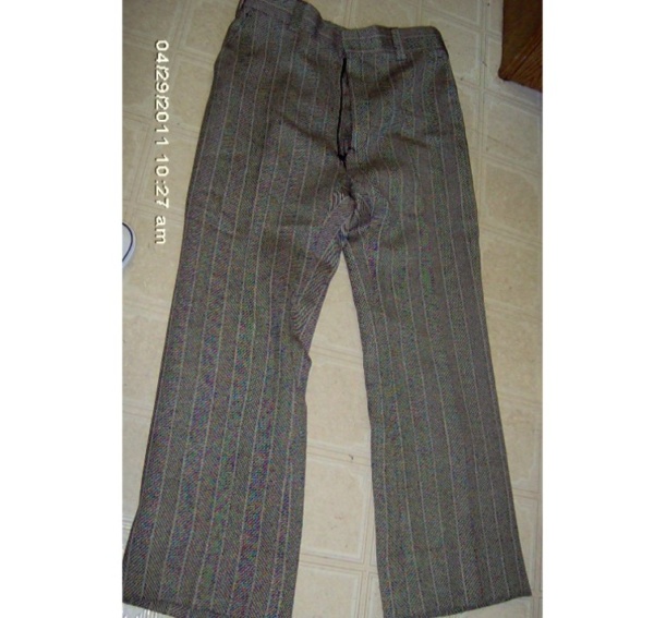Brown Houndstooth Dress Pants-MN PT 6326-Waist 36"