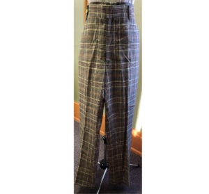 Brown Plaid Dress Pants-MN PT 6575-Waist 40"