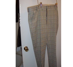 Tan Plaid Dress Pants-MN PT  6675-Waist 42"