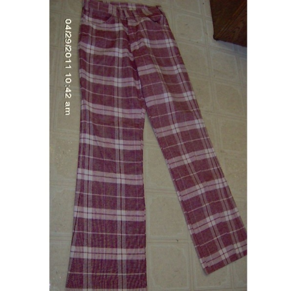 Red plaid Dress Pants-MN PT  7001-W 28"