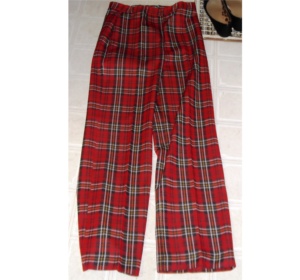 Red Plaid Dress Pants-MN PT  7300-W38"