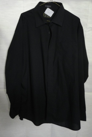 Black Dress Shirt-Mn Sht 1600-Neck 17.5