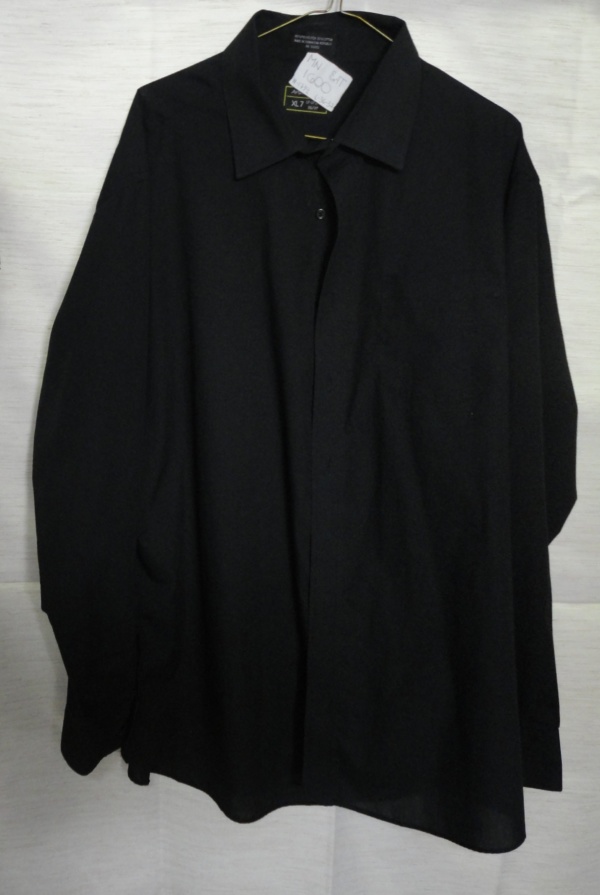 Black Dress Shirt-Mn Sht 1600-Neck 17.5