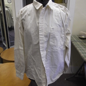 Cream Dress Shirt-Mn Sht 8622-Neck 17