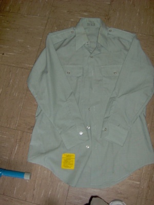 lt green Dress Shirt-Mn Sht 3200-Neck 15.5
