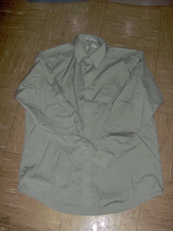 sage green Dress Shirt-Mn Sht 3440-Neck 16.5