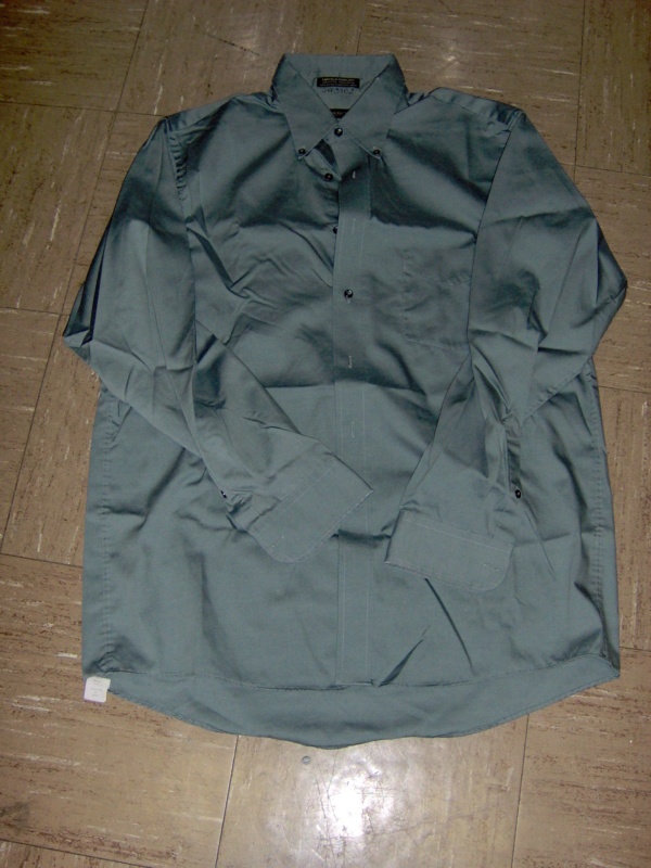 sage green Dress Shirt-Mn Sht 3441-Neck 16.5