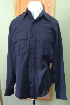 Dark Blue Dress Shirt-Mn Sht 4022-Neck 14