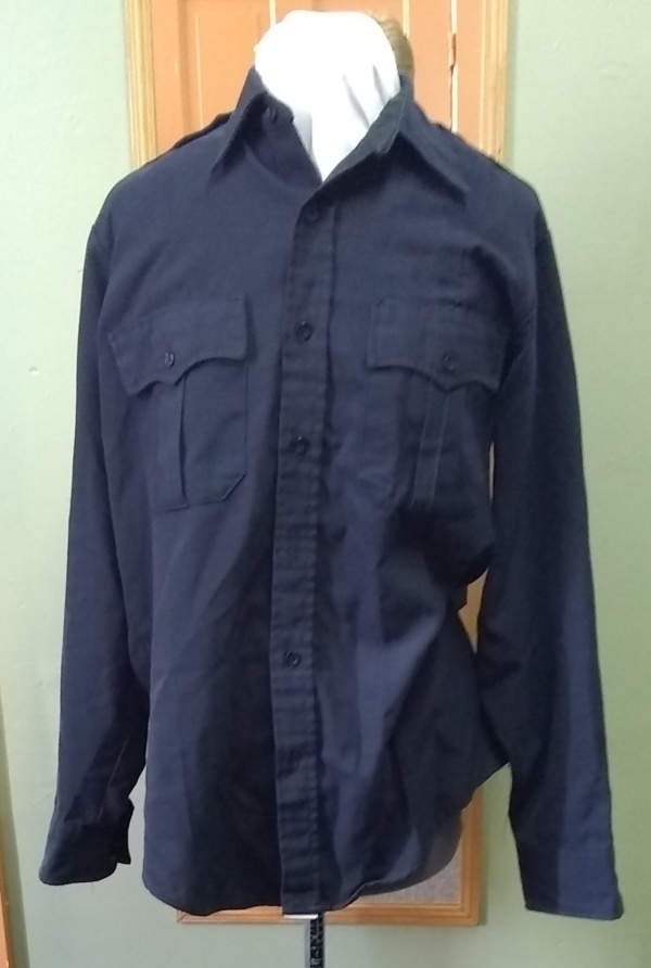 Dark Blue Dress Shirt-Mn Sht 4022-Neck 14