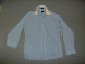 Light Blue, white  Dress Shirt-Mn Sht 4240-Neck 15.5