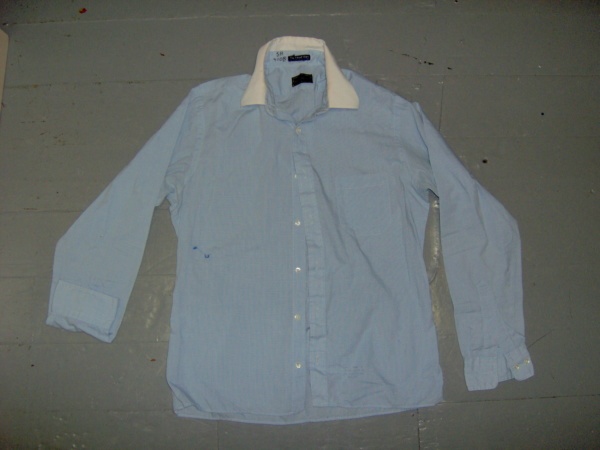 Light Blue, white  Dress Shirt-Mn Sht 4240-Neck 15.5
