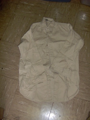 Beige Dress Shirt-Mn Sht 6000-Neck 14.5
