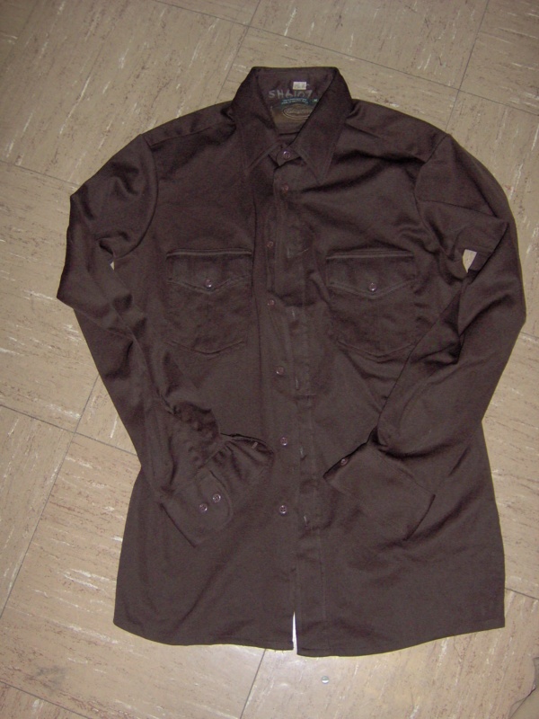 dk brown Dress Shirt-Mn Sht 6225-Neck 15.5