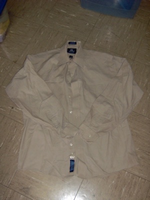 Beige Dress Shirt-Mn Sht 6461-Neck 16