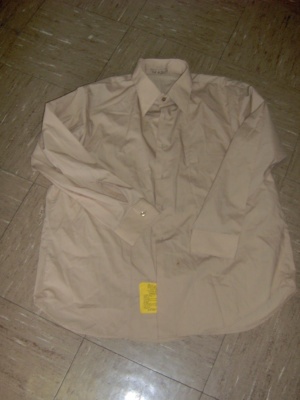 tan Dress Shirt-Mn Sht 6620-Neck 17.5