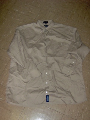 Beige Dress Shirt-Mn Sht 6641-Neck 17.5