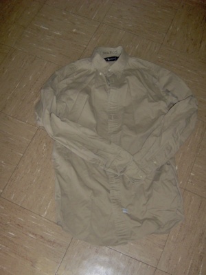 Beige Dress Shirt-Mn Sht 6660-Neck 17