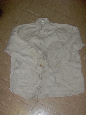 lt beige Dress Shirt-Mn Sht 6662-Neck 17