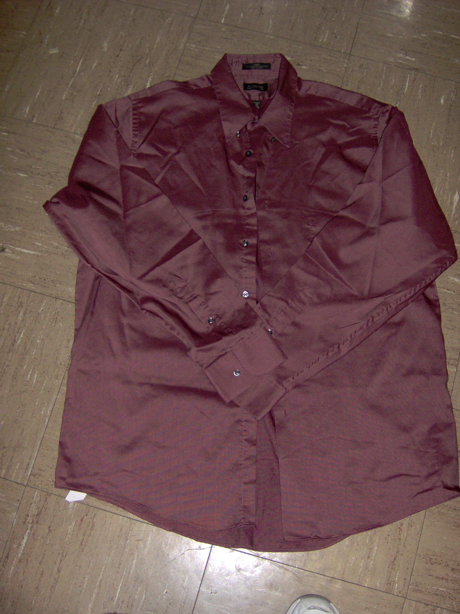 dark red dress shirt