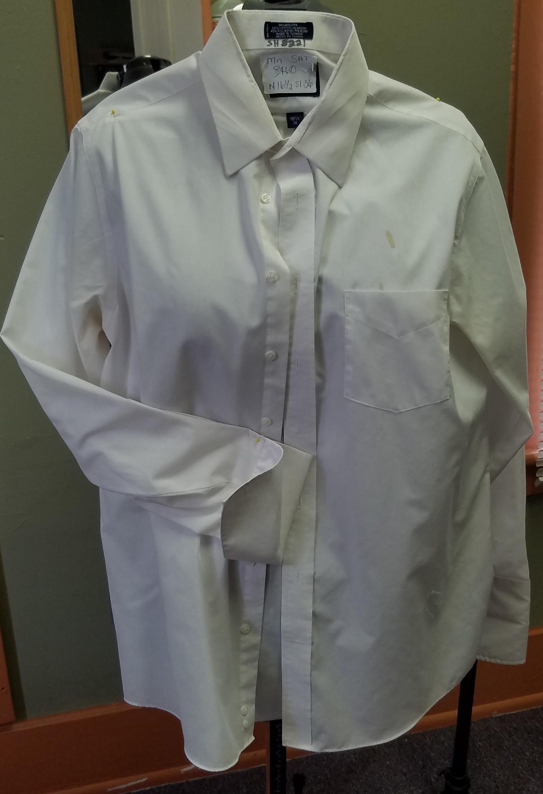 white Dress Shirt-Mn Sht 8460-Neck 16.5 