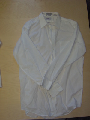 white Dress Shirt-Mn Sht 8664-Neck 17