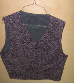 Red, black, and white Vest-Mn Vst 1625-Chest 48