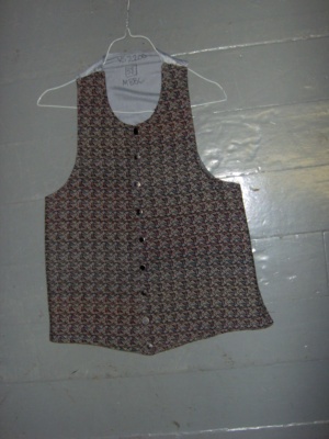 Grey and red and blue Vest-Mn Vst 2227-Chest 38
