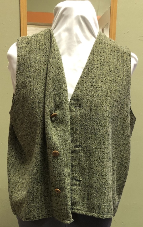 green tweed Vest-Mn Vst 3426-Chest 44