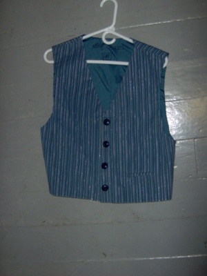 Blue, grey, silver Vest-Mn Vst 4352-Chest 42