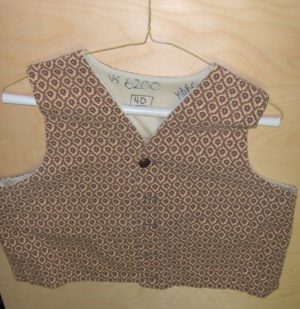 Brown and tan Vest-Mn Vst 6225-Chest 40