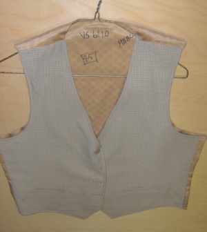 tan,white, blue Vest-Mn Vst 6525-Chest 46