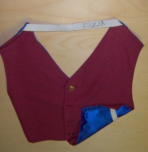 red and blue Vest-Mn Vst 7003-Chest adjustable