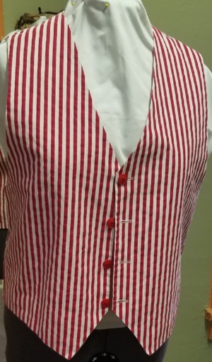 red and white Vest-Mn Vst 7250-Chest 40