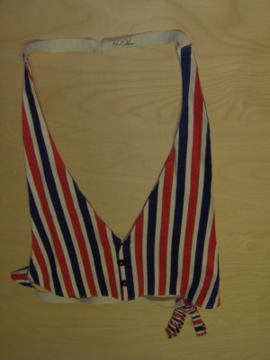 red and white and blue Vest-Mn Vst 7651-Chest adjustable