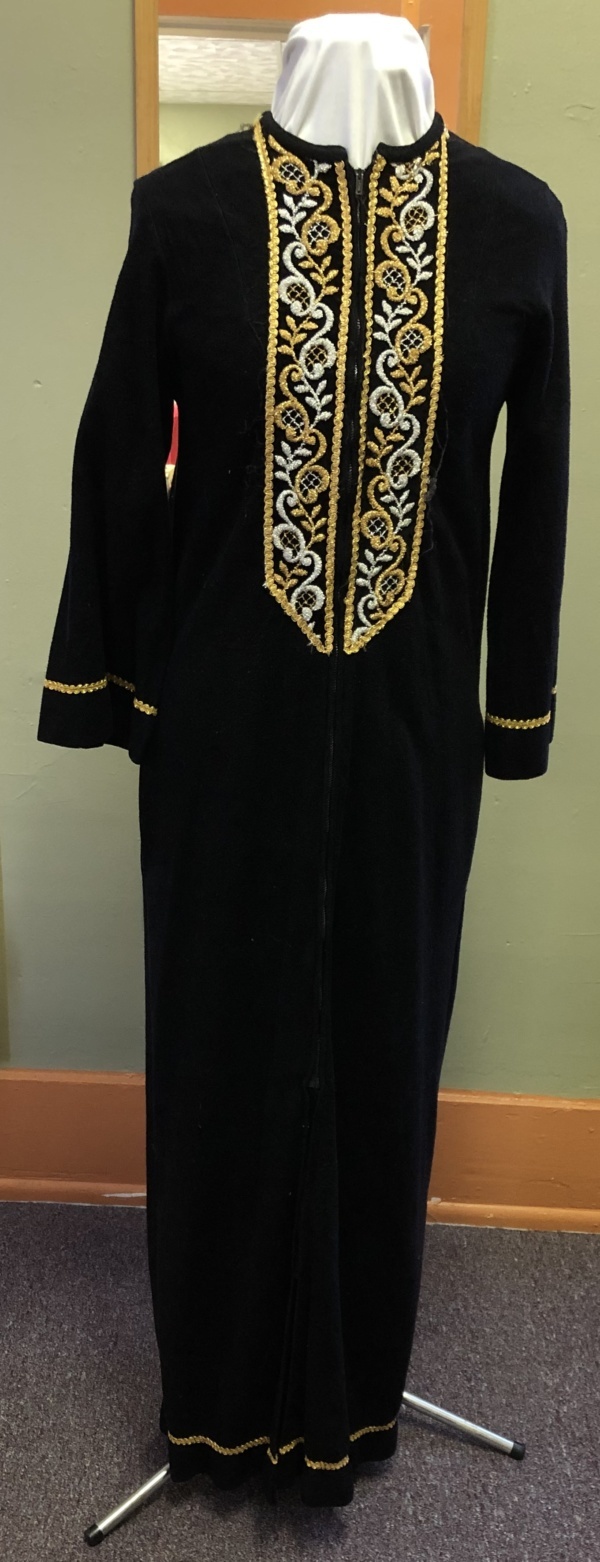 Black, gold, and silver Bathrobe-BH RB 1000-Chest 34