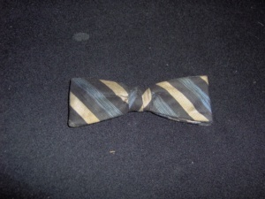 Blue and grey Bowtie-BWTI 4010- Diagonal stripes