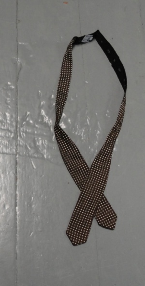 Brown and cream Bowtie-BWTI 6256- Tiny polka dots; pointed ends