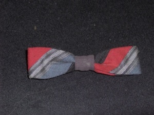 Red, grey, and black Bowtie-BWTI 7000- Diagonal stripes