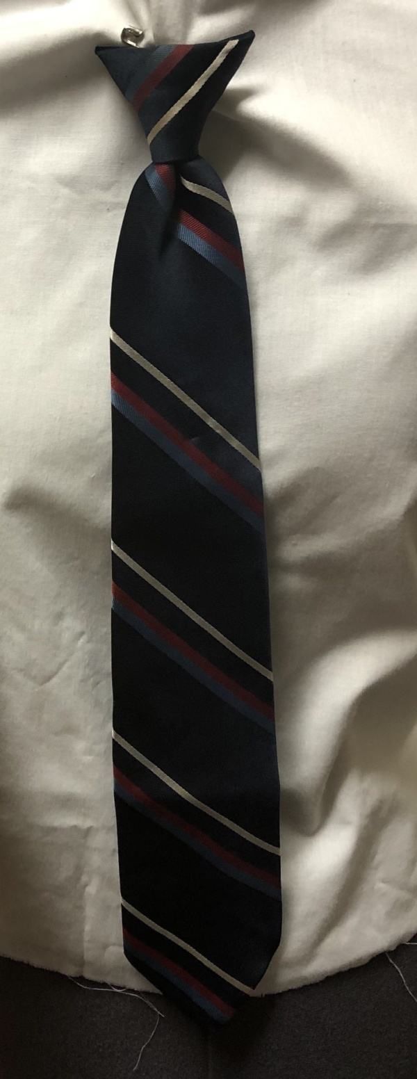 Dark blue, white, and red Clip-on Tie-CL TI 4014- Medium Narrow