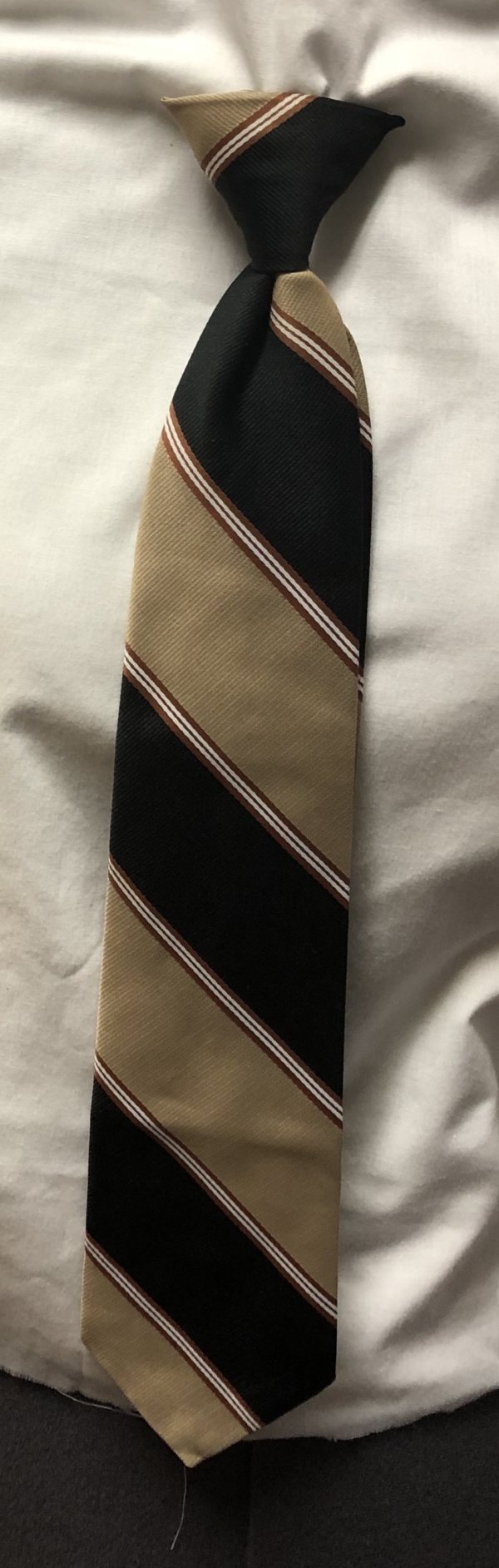 Brown and black Clip-on Tie-CL TI 6007- Medium Narrow