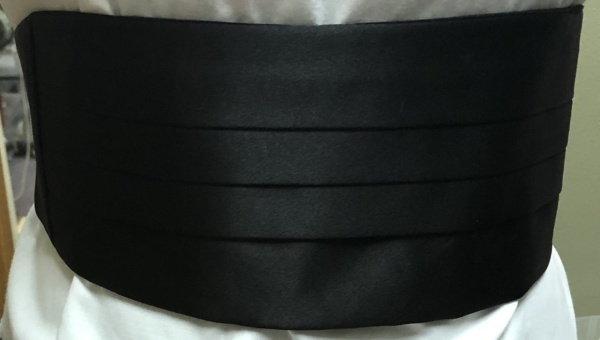 Black Cummerbund-CMBN 1017-Waist (max) 42
