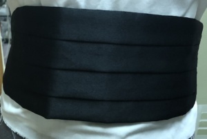 Black Cummerbund-CMBN 1033-Waist (max) 42