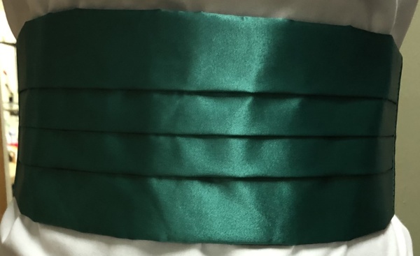 Green Cummerbund-CMBN 3002-Waist (max) 43