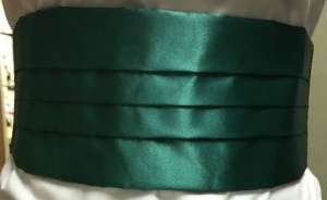 Green Cummerbund-CMBN 3008-Waist (max) 43
