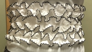 White and black Cummerbund-CMBN 8000-Waist (max) N/A