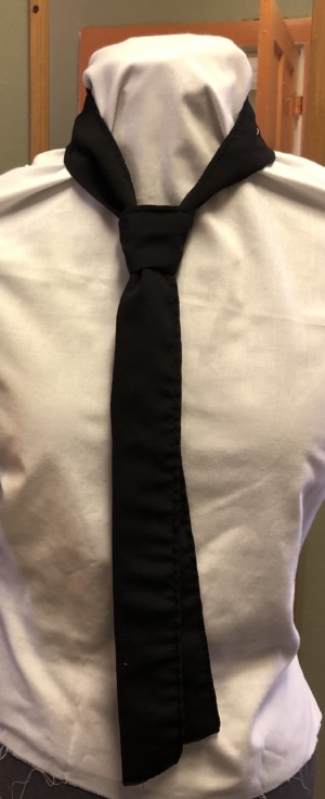 Black Cravat Tie-CRVT TI 1006- Medium narrow