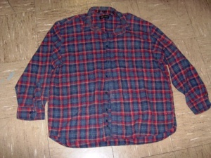 Blue and red Flannel Shirt-MN FL SHT 7820-Neck-18